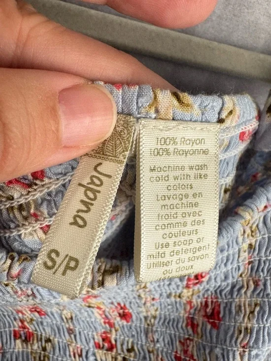 Romantic Floral Maxi Dress Blue Cottagecore Smocked Boho Summer Cottagecore S - Picture 6 of 6